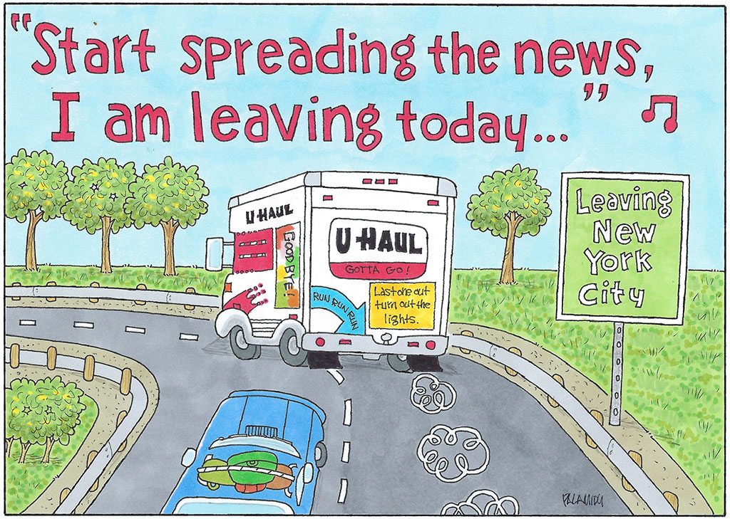 Start Spreading the News Editorial Cartoon
